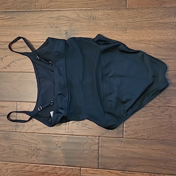 Shade & Shore women's black & sheer swimsuit size Large - Picture 2 of 7